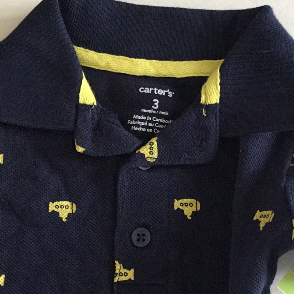 INFANT 3 MONTH ONE PIECE CARTER’S NAVY SUBMARINES - Picture 4 of 4